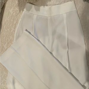 ZARA White Wide Leg Trousers